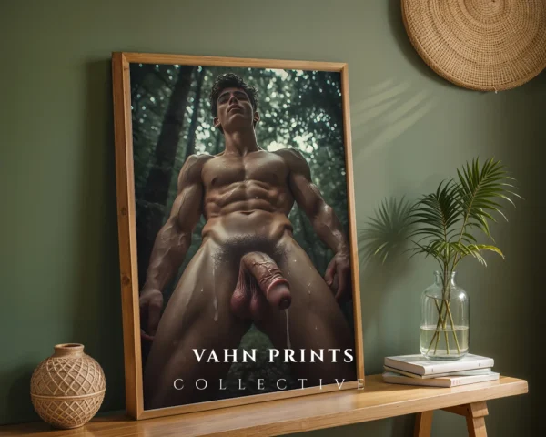 Neutral Interior Man Body Photography Wall Art Print