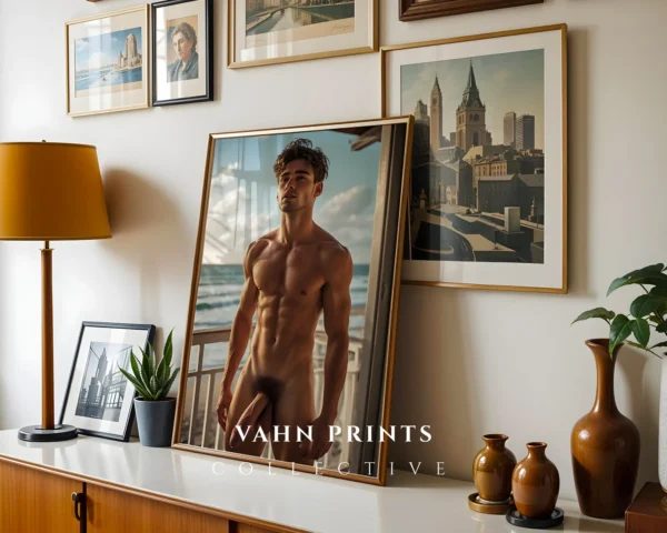 Sculpted Man Body Photography Printable Art Download