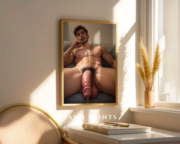 Minimal Wall Man Body Photography Contemporary Poster