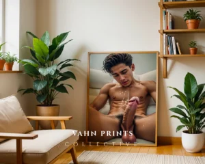 Neutral Tone Guy Body Photography Wall Art Printable