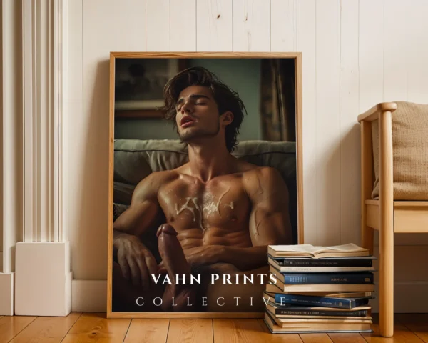 Clean Aesthetic Guy Body Photography Wall Art Print