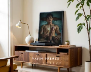 Stylish Guy Body Photography Wall Art Print Digital