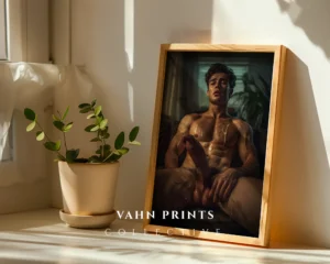 Calm Interior Guy Body Photography Wall Art Print Digital