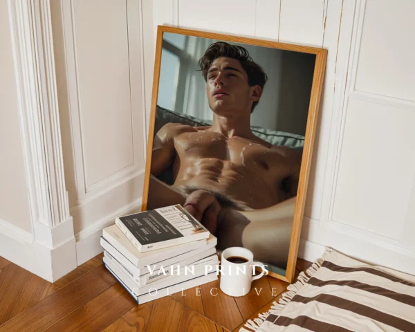 Monotone Guy Body Photography Wall Art Printable Poster