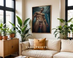 Soft Light Guy Body Photography Wall Art Print Decor