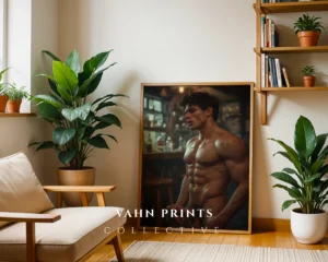 Clean Aesthetic Male Physique Photography Wall Art Print
