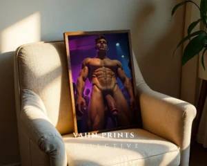 Soft Shadow Man Physique Photography Wall Art Print