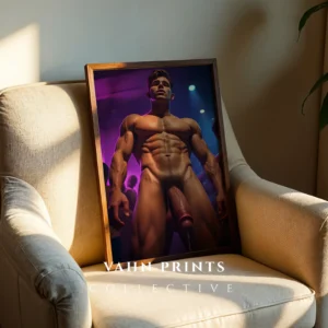 Soft Shadow Man Physique Photography Wall Art Print