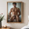 Refined Interior Man Physique Photography Wall Art Print