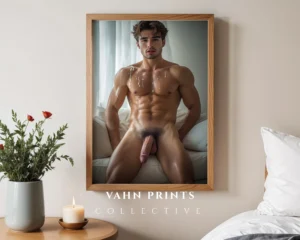Refined Interior Man Physique Photography Wall Art Print