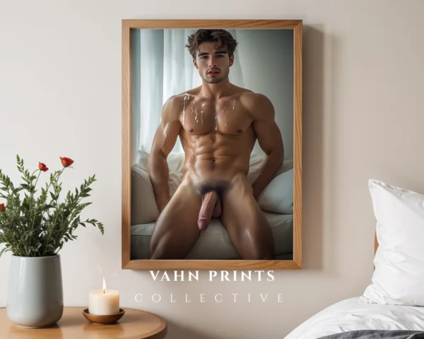 Refined Interior Man Physique Photography Wall Art Print
