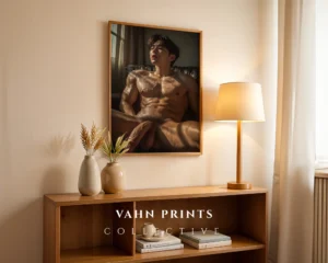 Neutral Tone Man Form Photography Wall Art Digital Download