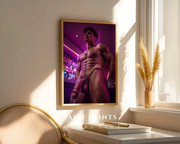 Soft Light Male Figure Photography Wall Art Print