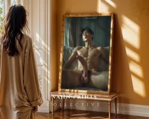 Modern Interior Man Body Photography Wall Art Print