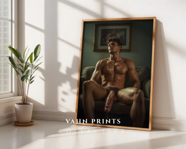 Stylish Man Physique Photography Wall Art Print Digital