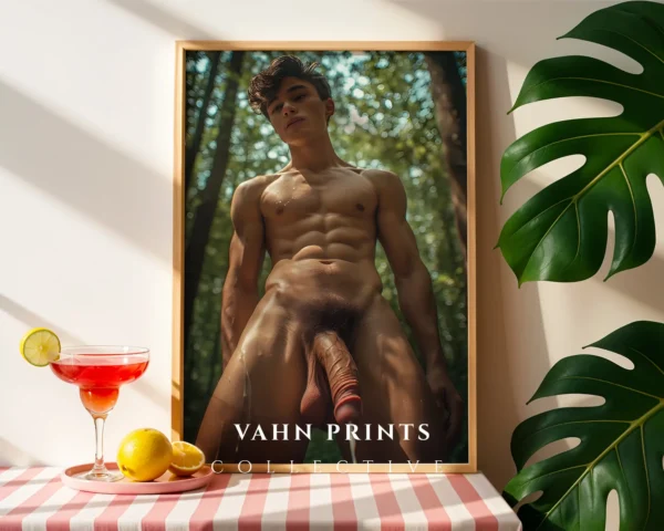 Minimalist Male Physique Photography Wall Art Print