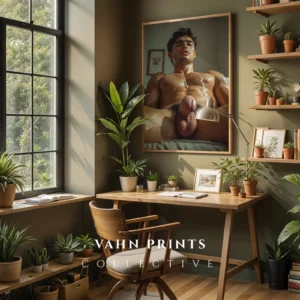 Contemporary Male Physique Photography Wall Art Print Digital