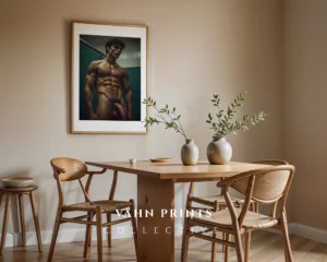 Soft Shadow Male Figure Photography Wall Art Printable Poster