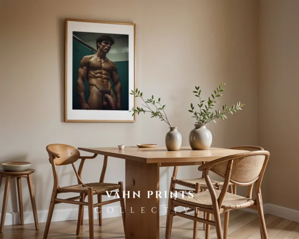 P655c_m1 Soft Shadow Male Figure Photography Wall Art Printable Poster