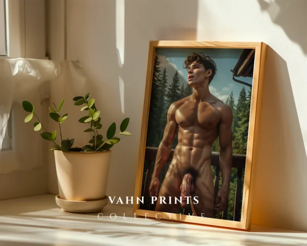 Modern Interior Guy Figure Photography Wall Art Print