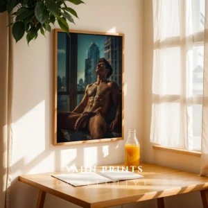 Balanced Light Man Body Photography Wall Art Printable Poster