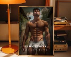 Hot Guy Wall Art Digital Poster