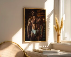 Attractive Man Modern Wall Art Download