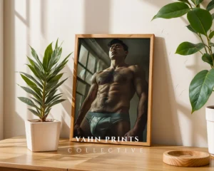 P724c_m1 Hot Handsome Man Photography Wall Art