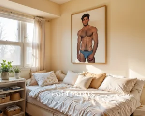 P746c_m1 Modern Male Portrait Printable Art