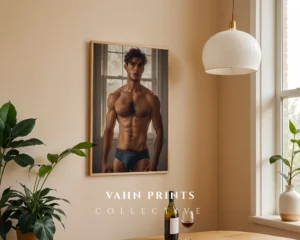 Hot Guy Art Portrait Wall Decor