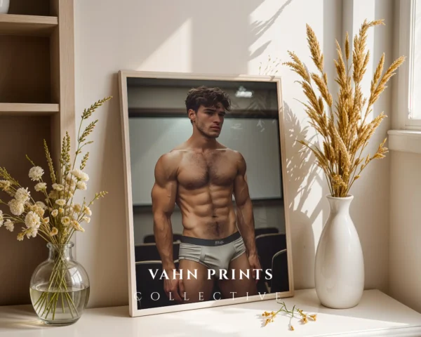 Attractive Man Modern Photography Print