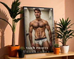 P824c_m1 Hot Male Model Photography Wall Art