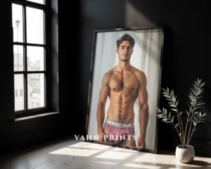 Stylish Gay Male Portrait Wall Art