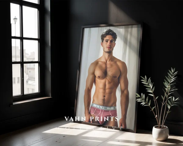 Stylish Gay Male Portrait Wall Art