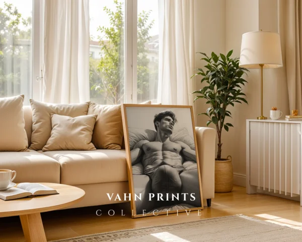 Male Form Wall Art Print Aesthetic Body Decor Digital Download