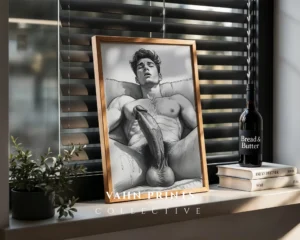 Male Nude Wall Art Printable Abstract Body Poster Digital