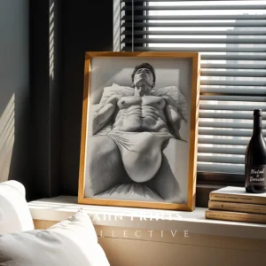 Male Body Sketch Wall Art Printable Artistic Figure Decor