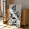 Male Figure Illustration Wall Art Digital Printable Poster