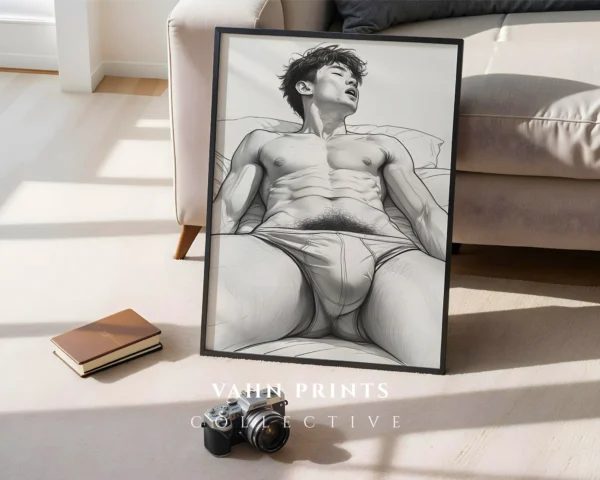 Male Form Minimal Wall Art Printable Modern Poster