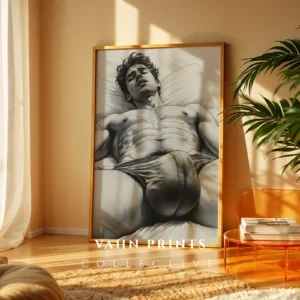 Male Anatomy Illustration Wall Art Printable Download