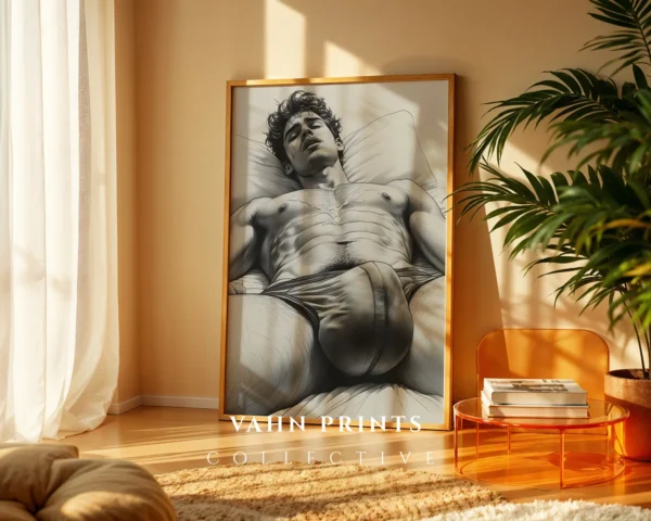 Male Anatomy Illustration Wall Art Printable Download