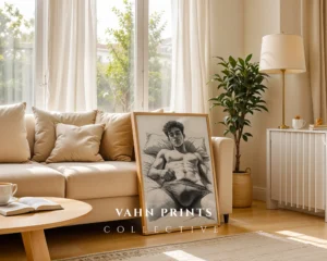 Male Figure Drawing Wall Art Printable Digital Poster