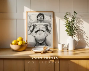 Male Body Study Wall Art Printable Artistic Poster
