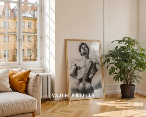 Male Form Wall Art Printable Contemporary Body Decor
