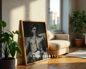 Male Figure Silhouette Wall Art Printable Digital Decor