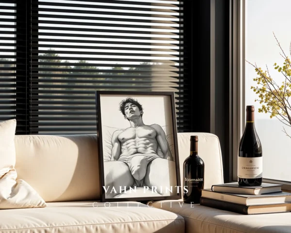 Male Figure Minimal Art Wall Decor Digital Download