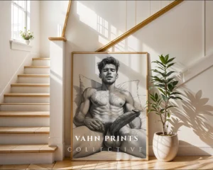 Male Figure Modern Wall Art Digital Download Print