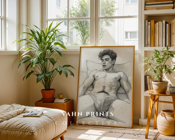 Male Torso Minimal Wall Art Printable Modern Poster