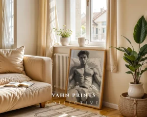 Male Figure Art Print Modern Masculine Wall Decor