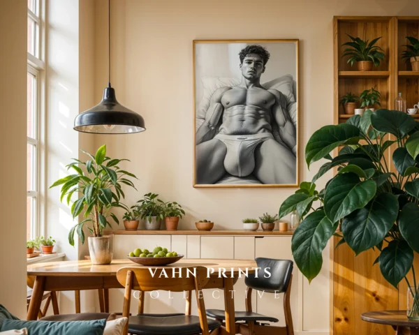 Male Form Line Art Wall Art Printable Digital Print